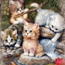 Схема вышивки «Котятки»