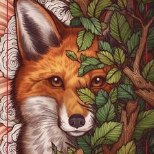 Схема вышивки «Лиса»