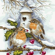 Схема вышивки «птички»