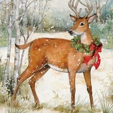 Схема вышивки «Олень»