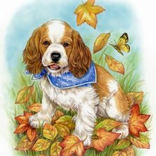 Схема вышивки «Собака»