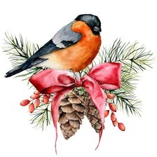 Схема вышивки «Снегирь»