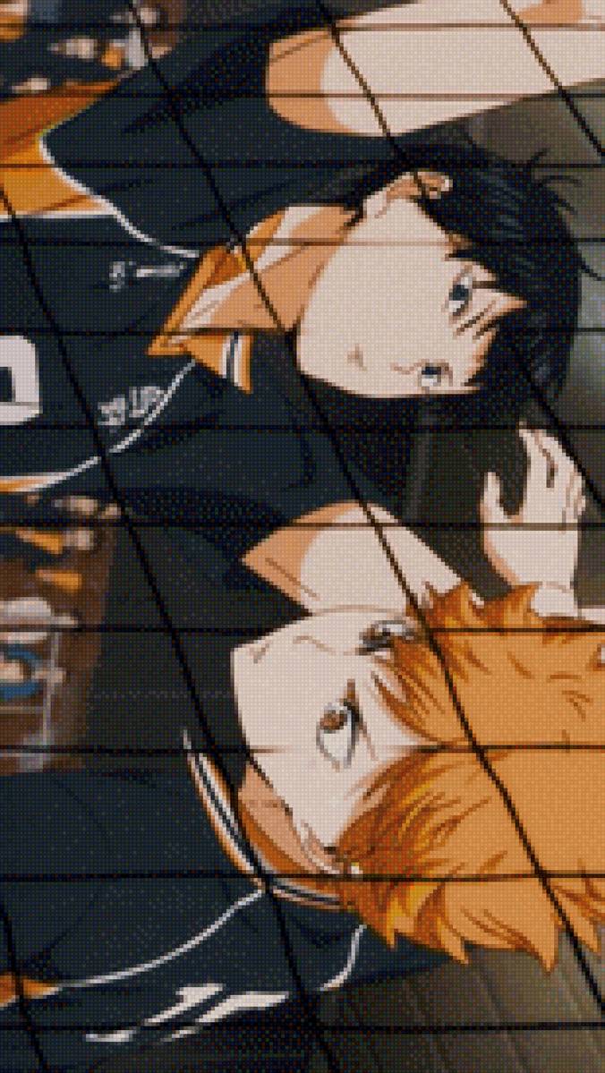 Аниме "Волейбол": Кагеяма Тобио и Хината Сё - карасуно, аниме, хината, кагеяма, волейбол - предпросмотр