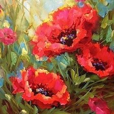 Схема вышивки «маки»