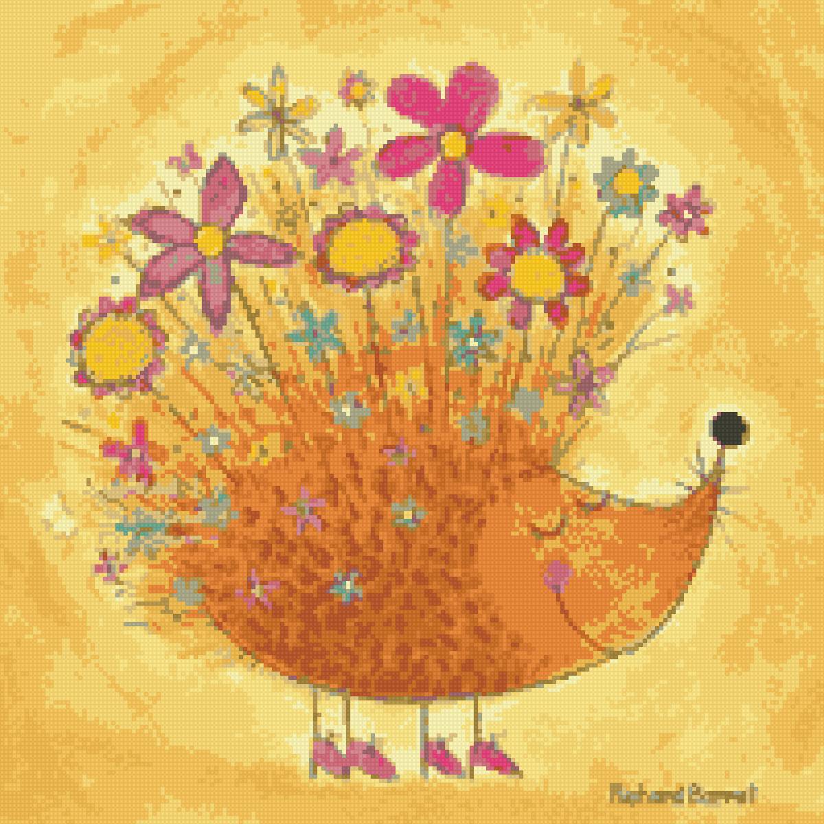 Веселый ежик - ежик, иллюстрация - предпросмотр