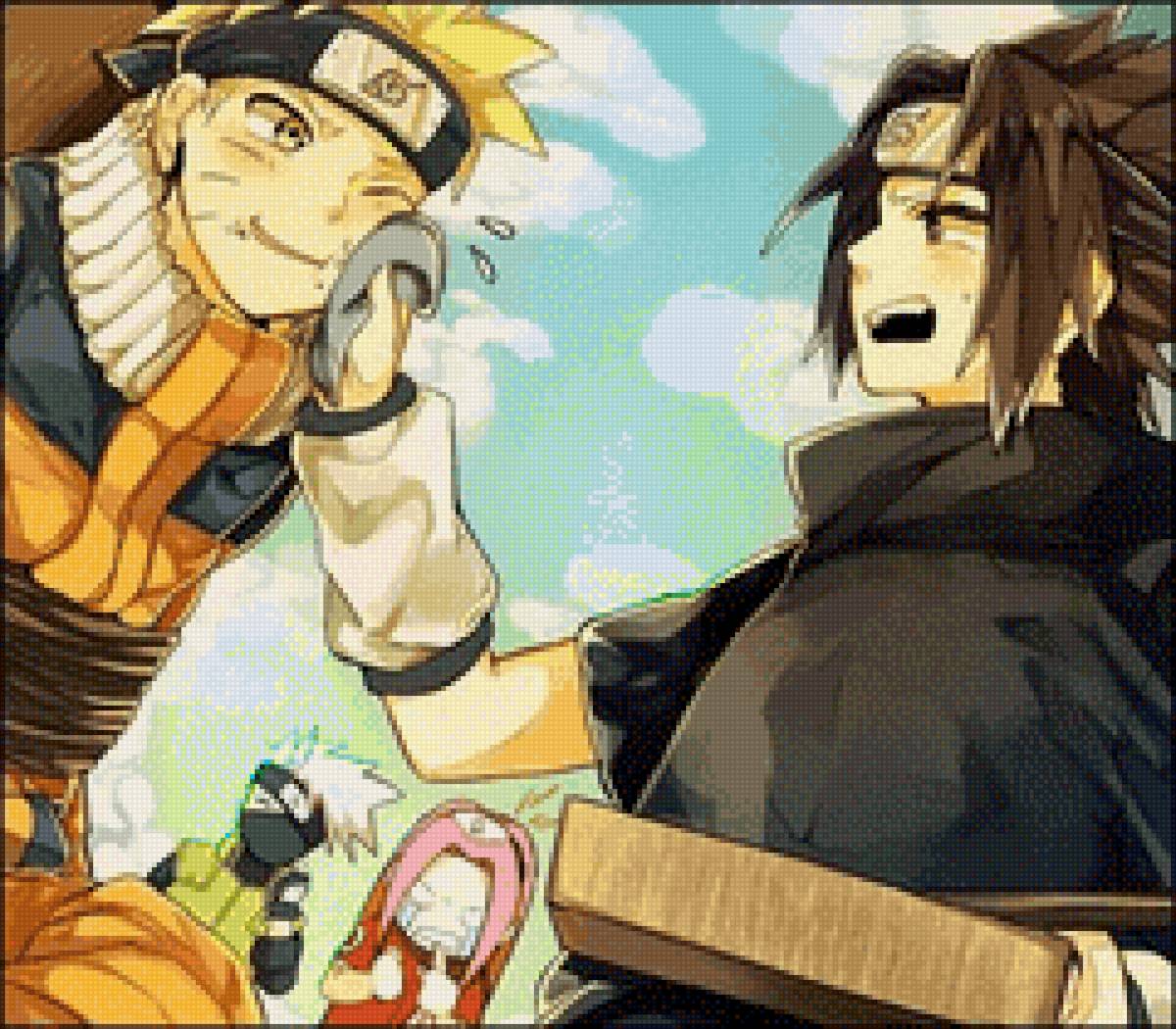 Саске и Наруто (team 7) - наруто, саске, аниме - предпросмотр