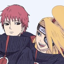 Схема вышивки «Дейдара и Сасори:)»