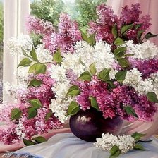 Схема вышивки «Сирень»