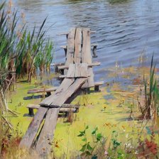 Схема вышивки «мостик»