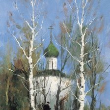 Схема вышивки «церквушка»