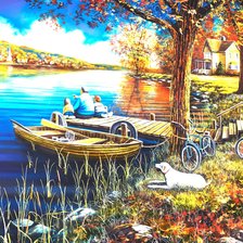 Схема вышивки «Дедушкина история»