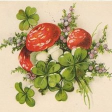 Схема вышивки «подушка мухоморы»