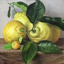 Схема вышивки «Ветка лимона»