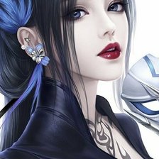 Схема вышивки «Девушка»