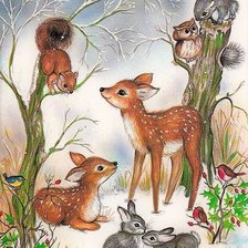 Схема вышивки «Лесные жители»