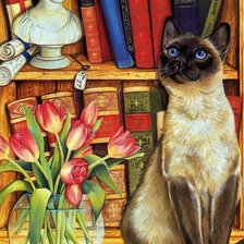 Схема вышивки «Сиамский кот»