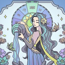 Схема вышивки «Водолей»