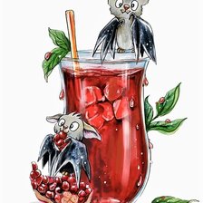 Схема вышивки «Гранатовый напиток»