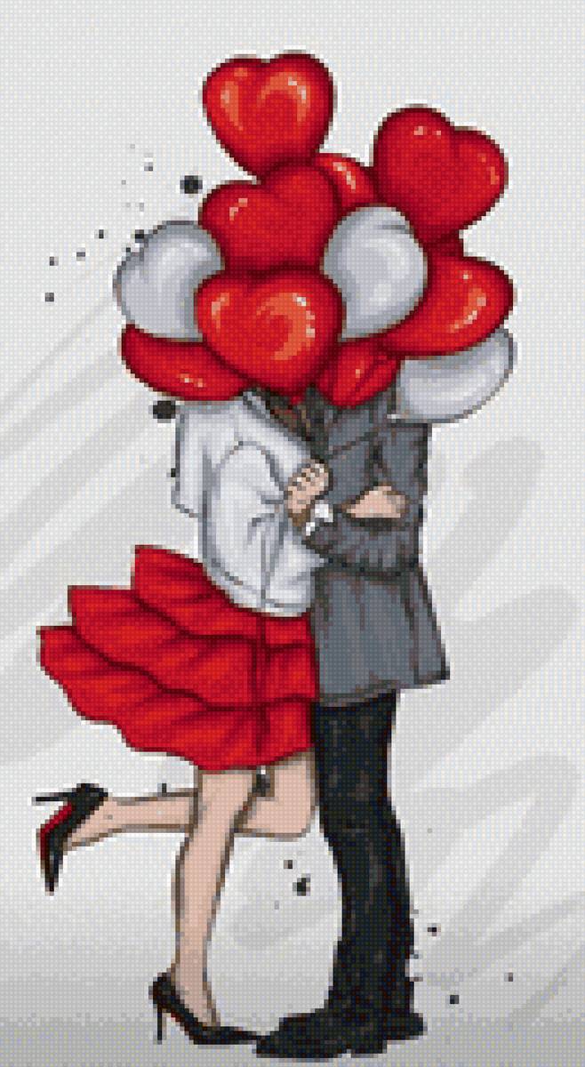 Парочка влюблённых. - пара. люди. любовь. - предпросмотр