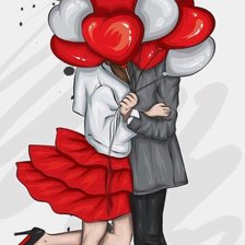 Схема вышивки «Парочка влюблённых.»