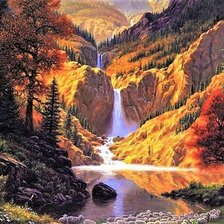 Схема вышивки «Горные река»