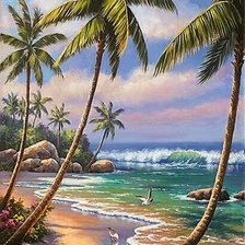 Схема вышивки «Берег острова»