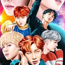 Схема вышивки «BTS»