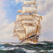 Схема вышивки «Парусник»