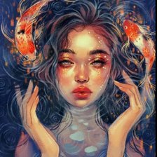 Схема вышивки «Девушка»