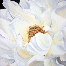 Схема вышивки «Белый пион»