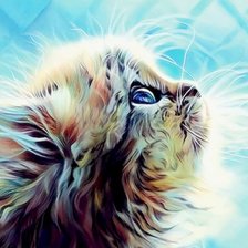 Схема вышивки «Милашка котик»