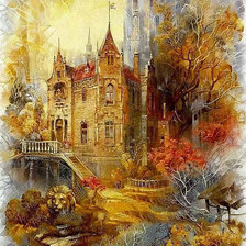 Схема вышивки «Къща»