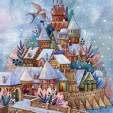 Схема вышивки «замок»