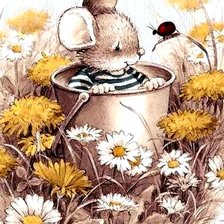 Схема вышивки «мышонок»