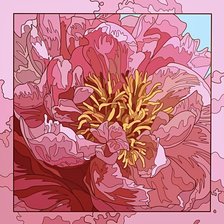 Схема вышивки «Картина Пион»