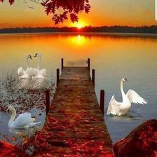 Схема вышивки «Алый закат»