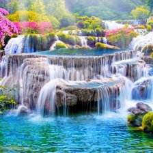 Схема вышивки «Водопад тропик»