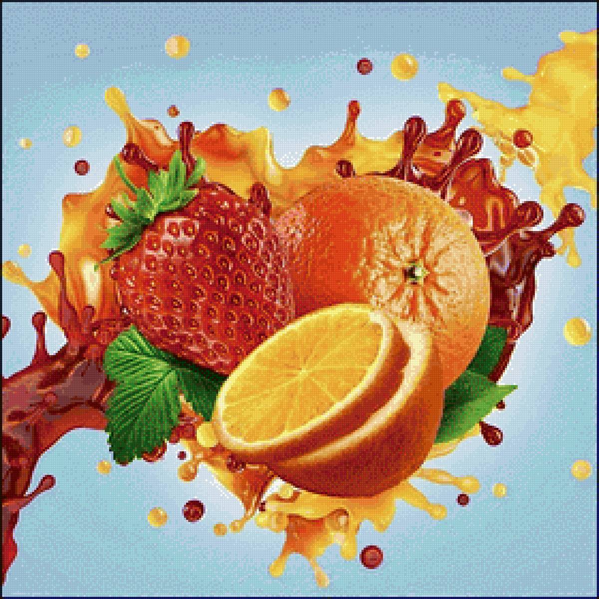 Цитрусовые и клубничка - фрукты - предпросмотр