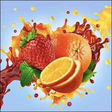 Схема вышивки «Цитрусовые и клубничка»