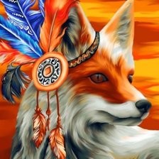 Схема вышивки «Лиса»