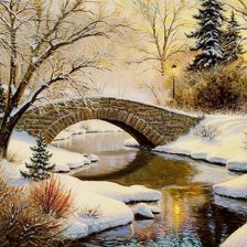 Схема вышивки «зимний парк»