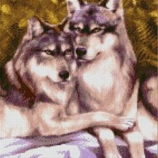 Схема вышивки «Волки»