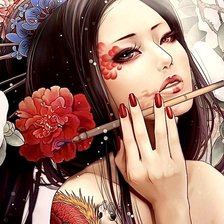 Схема вышивки «Китаянка 2»