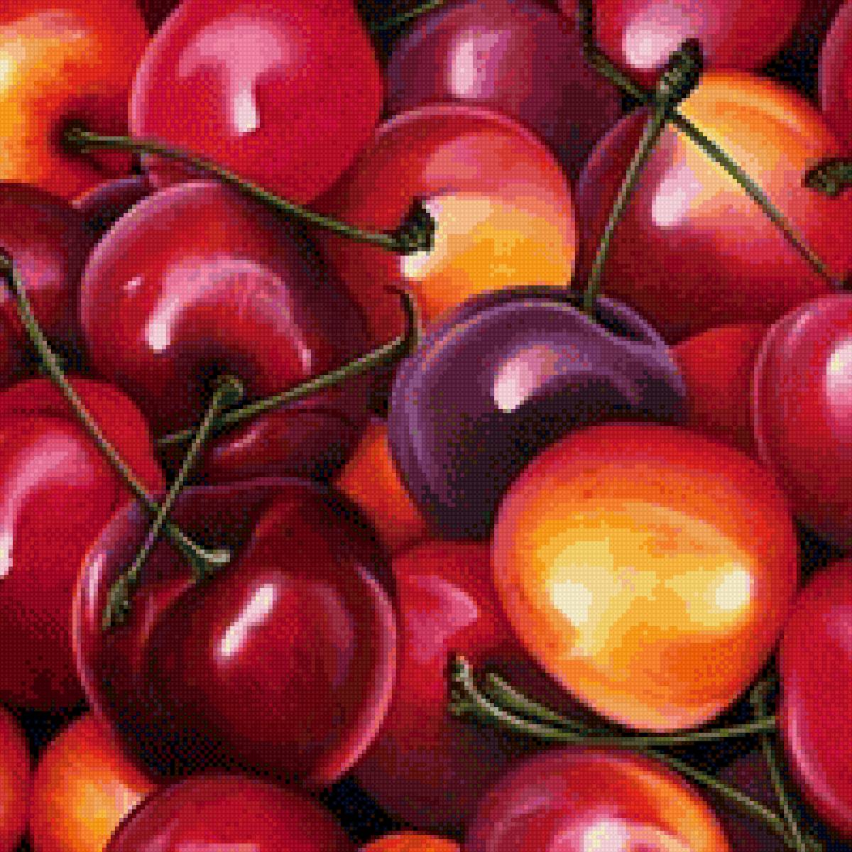 Подушка - подушка. черешня. фрукты. - предпросмотр