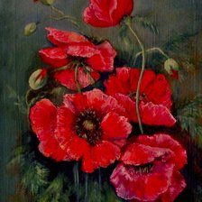 Схема вышивки «Маки»