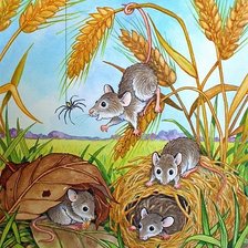 Схема вышивки «Мышата»