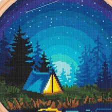 Схема вышивки «Палатка»