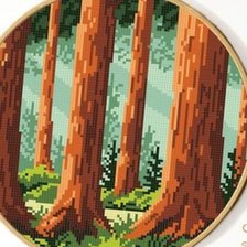Схема вышивки «Лес»