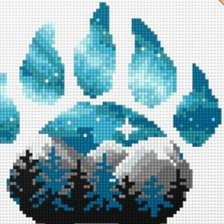 Схема вышивки «Лапа медведя»