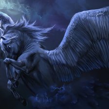 Схема вышивки «Пегас в ночи»